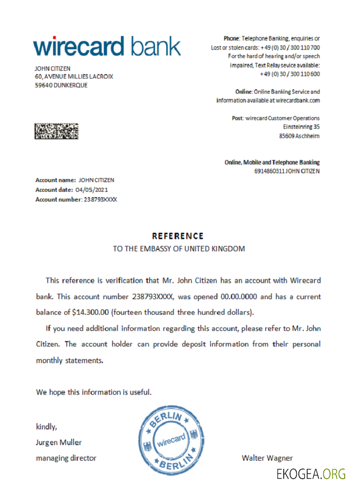 Allemagne , Wirecard , reference